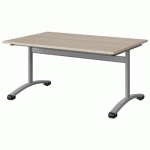 TABLE MALIBU 120X80 T3 DL STRA ABS ACACIA/GRIS 9006