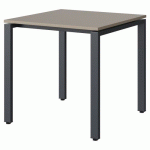 TABLE MALIBU 80X80 T6 SOUDÉ STR ABS GRIS U727/GRIS 7016
