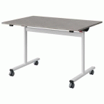 TABLE MALIBU RAB. 120X80 T6 DL STRA ABS BÉTON F186/BLC 9016