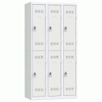 VESTIAIRE 3 COLONNES 300MM 2 CASES MORAILLON GRIS - VINCO