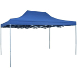 VIDAXL - TENTE DE RÉCEPTION PLIABLE PROFESSIONNELLE 3X4 M ACIER BLEU