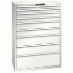 ARMOIRE 9 TIROIRS SÉRIE 78.296-CAPACITÉ 75KG-GRIS CLAIR - LISTA