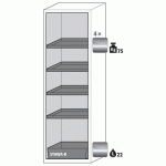 ARMOIRE SÉCURITÉ S-PHOENIX-90 S90.196.060.FDASR GRIS CLAIR - ASECOS