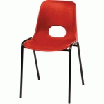 CHAISES FLORIDE ACC.M2 PIÈT.CHROMÉ COQUE 2419 ROUGE - GMCE