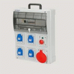 COFFRET DE CHANTIER DE DISTRIBUTION DE 5 PRISES DE COURANT 40 A