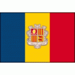 DRAPEAU ANDORRE : DIMENSIONS - 40 X 60 CM