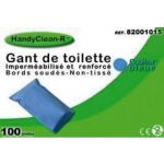 GANTS DE TOILETTE HANDYCLEAN RENFORCES-NON-TISSE BLEU (BOITE DE 100)