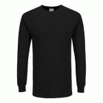 LOT DE 2 - PORTWEST B123 T-SHIRT THERMIQUE MANCHES LONGUES NOIR - TAILLE M