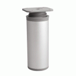 PIED DE MEUBLE RÉGLABLE - ALUMINIUM - TUBE ROND 40 MM - 100 MM GTV