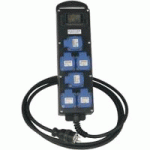 RÉGLETTE NOIRE 6 PRISES 16 A NF INTER.DIFF 30MA TYPE AC