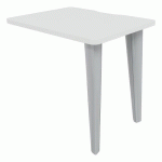 RETOUR EVIDENCE 80 X 60 CM BLANC PIED ALU - VINCO