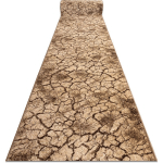 TAPIS DE COULOIR KARMEL TERRA SOL FISSURÉ NOIX 80CM BEIGE 80X310 CM