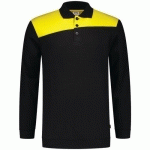 SWEAT COL POLO BICOLORE COUTURES 302004 BLACK-YELLOW S - TRICORP WORKWEAR