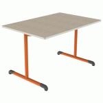 TABLE BANDANA 120X80 T5 DL STR POLY. ÉRABLE G. BEIGE/PAPAYE - MOBIDECOR