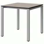 TABLE MALIBU 80X80 T6 SOUDÉ ST ANTIB ACAC/NOIR GRIS 9006 - MANUTAN EXPERT