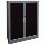 ARMOIRE À RIDEAUX 80 X 102 CM PRUNE/ALU - MANUTAN COLLECTIVITÉS