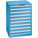 ARMOIRE BLEU CLAIR 717X725X1000 AVEC 9 TIR. 75KG - LISTA