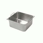 BAC GASTRO INOX 2/3 PLEIN AVEC ANSES FIXES - H 200 MM