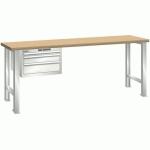 ÉTABLIS BLANC GRIS 2000X750X840 CAP. 360KG ET 3 TIR. 75KG - LISTA