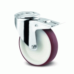 ROULETTE PIVOTANTE BLOCAGE TOTAL - INOX - Ø 80 MM - ALPHA TENTE