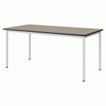 TABLE MALIBU 160X80 T5 4P ST ANTIB CHÊNE 1146/NOIR BLC 9016