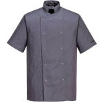 VESTE DE CUISINE CUMBRIA COULEUR : GRIS ARDOISE TAILLE L PORTWEST