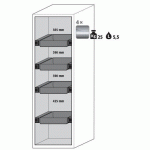 ARMOIRE SÉCURITÉ S-PHOENIX-90 S90.196.060.075.FDAS BLANC - ASECOS