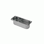 BAC GASTRO INOX 1/3 PLEIN AVEC ANSES ESCAMOTABLE - H 65 MM