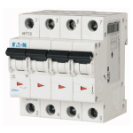 INTERRUPTEUR MAGNÉTOTHERMIQUE EATON 50A, 4 PÔLES, 6 KA COURBE C 4 MODULES 239221