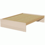 LIT SIMPLE IDENTITÉ SOMMIER AGGLO 140X190 CM ARGENT/PIN - MANUTAN COLLECTIVITÉS