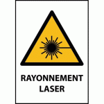 PANNEAU DE DANGER - RAYONNEMENT LASER- W004 - ISO EN 7010 PVC 2 MM A3
