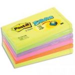 POST-IT LOT DE 6 RECHARGES Z-NOTES 100 FEUILLES 7,6 X 12,7 CM COLORIS NÉON ASSORTIS