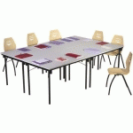 TABLE BIP CHANT PVC 4 PIEDS 120X80CM