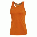 TANK TOP RUNNING SANS MANCHE FEMME - JAKO - RUN 20 ORANGE FLUO