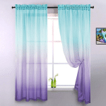 CHAMBRE À COUCHER FILLES DÉCORER LA CHAMBRE AVEC DES RIDEAUX VIOLETS LILAS ET TURQUOISE ENSEMBLE DE 2 FENÊTRES À MOTIFS FONCÉS RIDEAUX TRANSLUCIDES