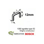 BOSCH - 2609200207 AGRAFES 12 / 12,3 MM 1000 PIÈCES TYPE 52