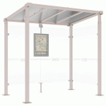 ABRI BUS MILAN 2.50 M - 1 BARDAGE LATÉRAL - GRIS 7044 - PROCITY