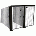 ABRI VÉLOS BERLIN COMPLÉMENTAIRE 2 PLACES PORTES GALVA - NOIR 9005 - MANUTAN COLLECTIVITÉS