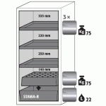 ARMOIRE SÉCURITÉ S-CLASSIC-90 S90.129.060.R GRIS CLAIR - MANUTAN COLLECTIVITÉS