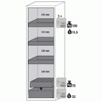 ARMOIRE SÉCURITÉ S-PHOENIX-90 S90.196.060.FDAS GRIS CLAIR - ASECOS