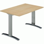 BUREAU DROIT PIEDS DALIA 80 X 80 CM HÊTRE/ALU - QUADRIFOGLIO