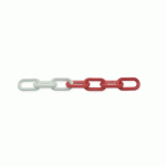 CHAÎNE DE SIGNALISATION PLASTIQUE BLANC ET ROUGE - Ø6MM - LONGUEUR 25M VISO