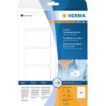 HERMA ETIQUETTES BADGES TEXTILES - HERMA - 50 X 80 MM - BLANC - BOÎTE DE 250 BADGES