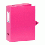 LOT DE 6 - BOÎTE DE CLASSEMENT PLASTIQUE ESSENTIEL RECYCLE VIQUEL DOS 8 CM FUCHSIA