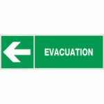 PANNEAU ÉVACUATION À GAUCHE