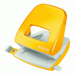 PERFORATEUR DE BUREAU 2 TROUS WOW LEITZ - CAPACITÉ 30 FEUILLES - JAUNE