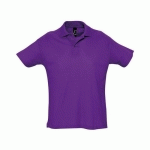 POLO PERSONNALISABLE PIQUÉ SUMMER ADULTE VIOLET