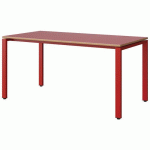 TABLE MALIBU 160X80 T6 SOUDÉ STRA ALAISÉ ROU U321/ROUGE 3020 - MANUTAN EXPERT
