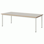 TABLE MALIBU 180X80 T3 4P STRA ALAISÉ BLC SE W911/BLC 9016