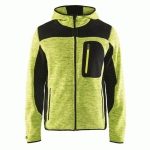VESTE DE TRAVAIL TRICOTÉE À CAPUCHE JAUNE FLUORESCENT/NOIR TAILLE M - BLAKLADER